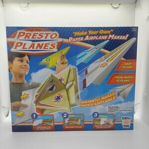 Presto Plane Automatic Paper Airplane Maker NEW IN BOX Cortex Toys Kids Crafts